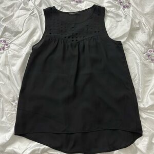 Tank top blouse with square cutouts